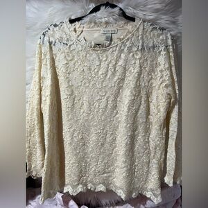 Amanda Smith Ivory Lace Blouse